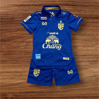 ชุดบอลเด็กคอปกสีพื้นสดใสเด็กหญิงชายใส่ได้มีไซร้เด็ก1ถึง13ขวบผ้าโพลีเอสเตอร์ใส่สบายไม่ร้อน