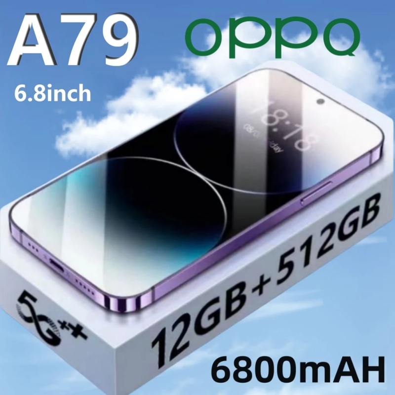 โทรศัพท์มือถือ A79 5G Smartphone 6.8inch โทรศัพท์ แรม16GB รอม512GB รองรับ2ซิม Android Face Unlock Mobile Phone