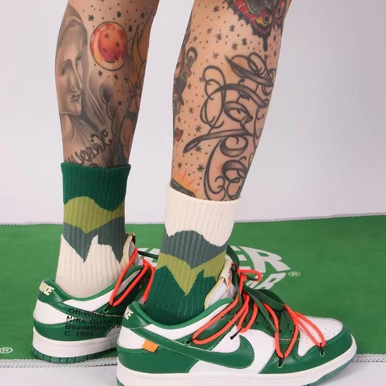 (ได้รับ 2-3 วัน) จัดส่งจากประเทศไทย~ถุงเท้าข้อสูงน่อง ถุงเท้าผ้าฝ้ายลายอสมมาตร ซ้ายและขวา สไตล์เดียวกันสำหรับผู้ชายแล - รูปที่ 4