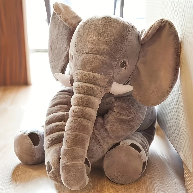 ของเล่นตุ๊กตา ตุ๊กตาช้างขนนุ่ม 40cm ตุ๊กตาช้างน่ารัก ของขวัญเด็ก 40cm Soft Comfort Elephant Plush To