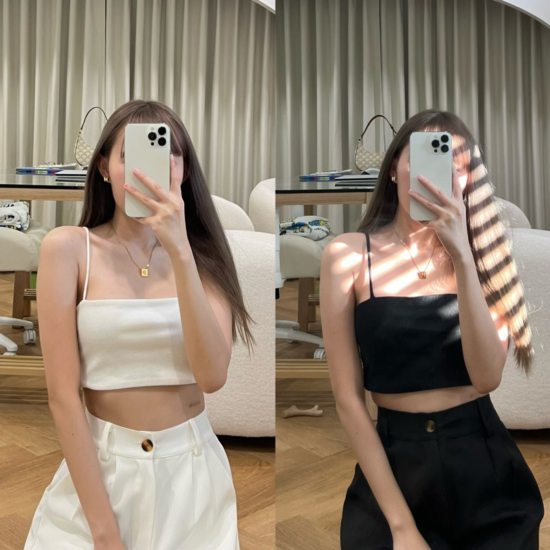 Pcs - Spaghetti Top เสื้อสายเดี่ยว สายสปาเก็ตตี้ (28-29)