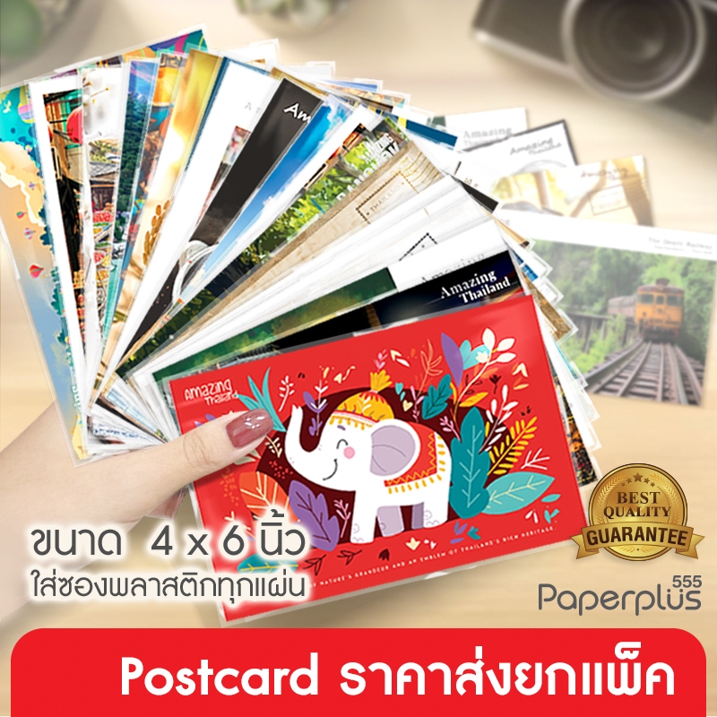 【NEW】555paperplus Postcard โปสการ์ด 4x6 นิ้ว Bookmark ที่คั่นหนังสือ (ราคาส่งยกแพ็ค 20ใบ และ40ใบ) พิ