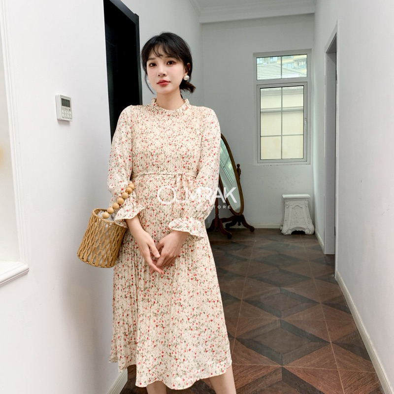 เดรส อุ้มรัก (Oumrak) ไหมอิตาลี่พิมพ์ลาย