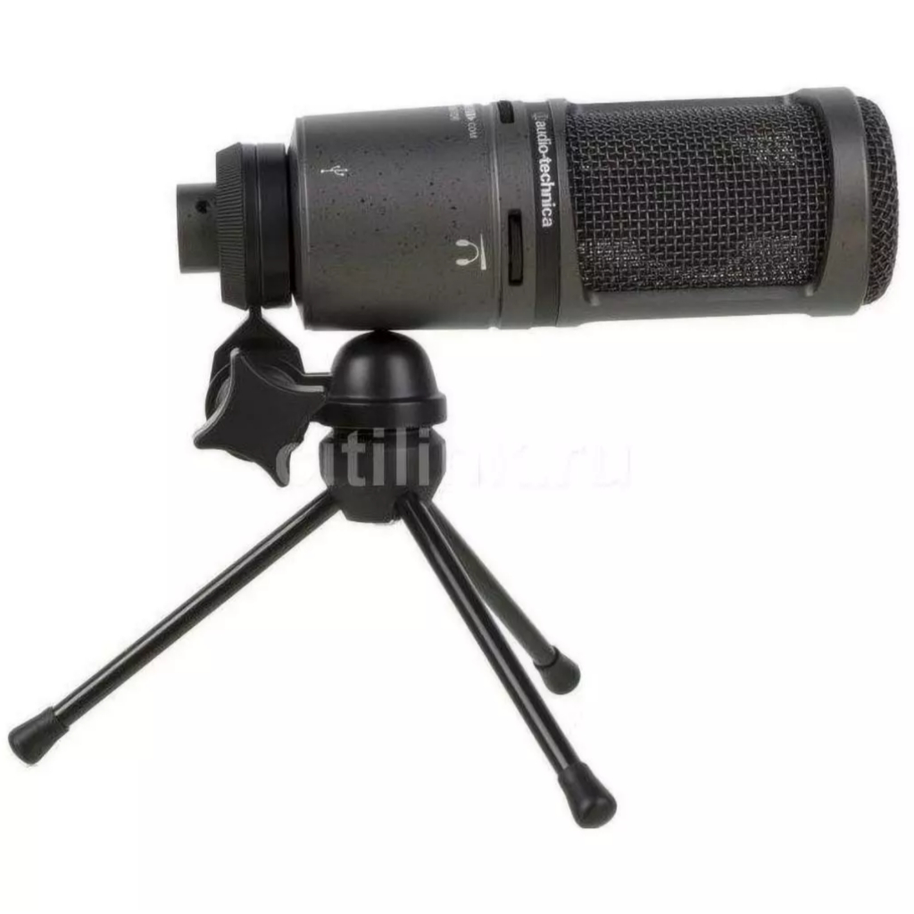 Audio-technica AT2020USB+ ไมโครโฟนคอนเดนเซอร์ Cardioid K เพลงบันทึกถ่ายทอดสดไมโครโฟน,20-20000Hz คอมพิวเตอร์ USB+ ไมโครโฟ