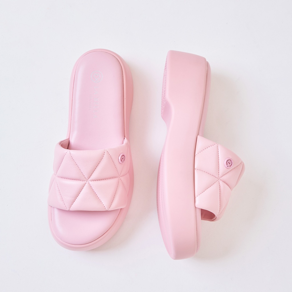 LA BELLA รุ่น MARSHMALLOW PLATFORM SANDALS - NUDE PINK