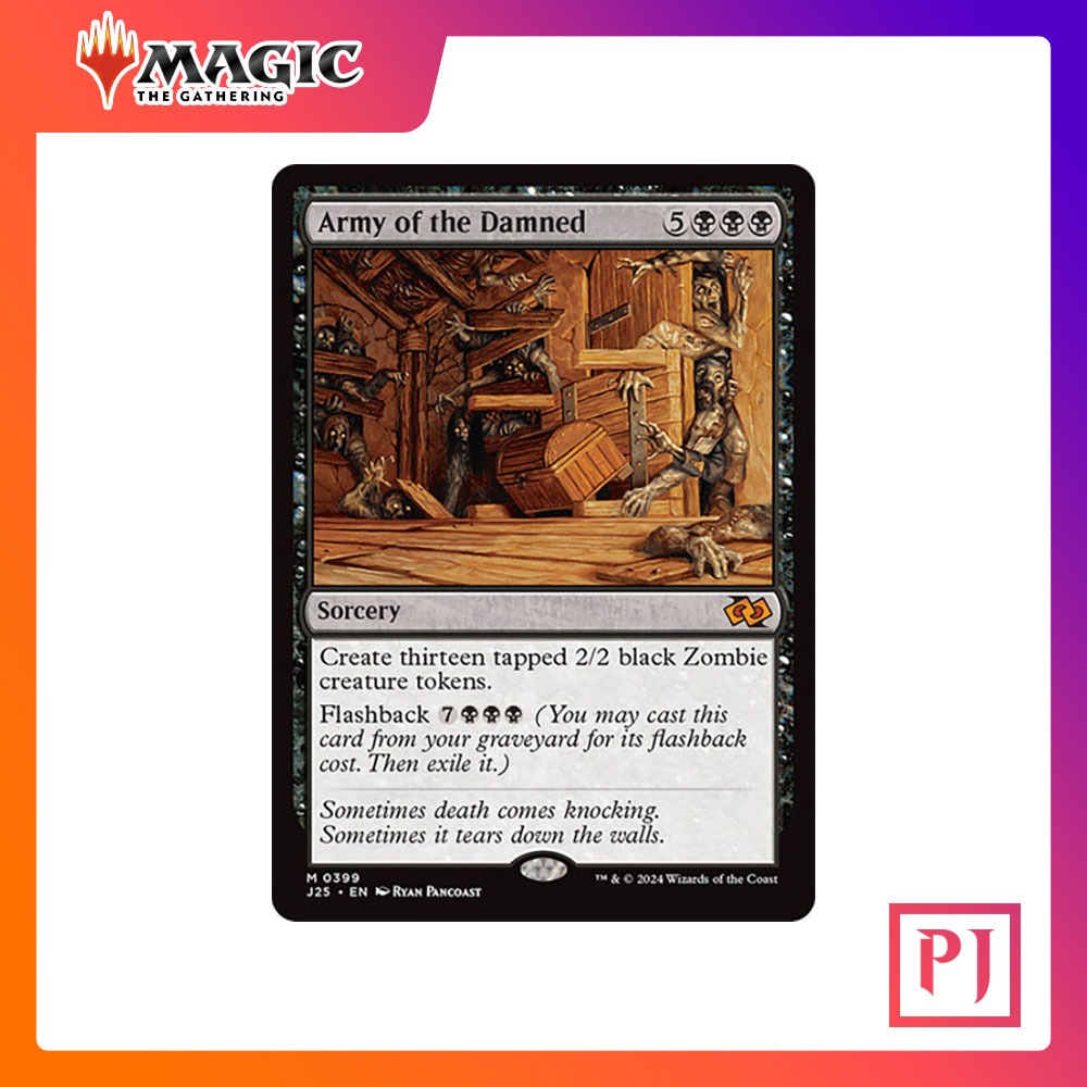 [MTG] Army of the Damned [J25] [BLACK] [MYTHIC] [NORMAL] [ENG] (การ์ดเมจิค / Magic the Gathering)