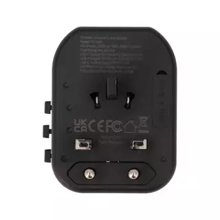 หัวแปลงปลั๊กไฟ TECHPRO Multifunction Universal Travel Adapter 20W (TP-UA01) Black by Banana IT