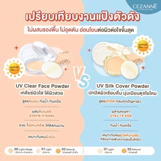 CEZANNE UV Silk Cover Powder (Refill) แป้งไม่ผสมรองพื้น เนื้อเนียนนุ่มดุจใยไหม