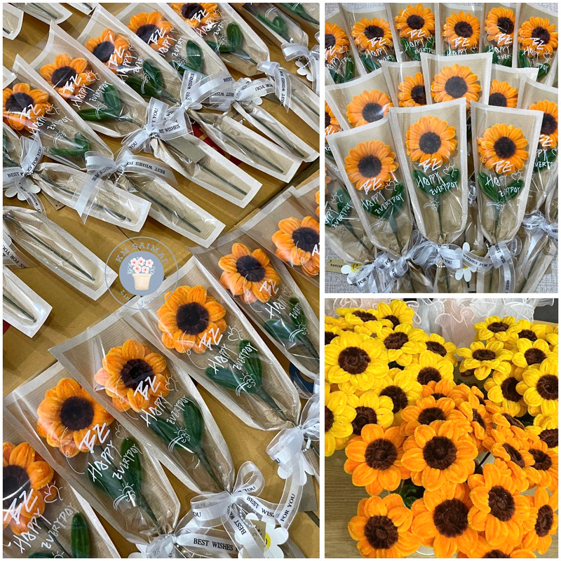 ช่อดอกทานตะวันลวดกำมะหยี่ ฟรีการ์ด คิวส่งวันที่21-22ธ.ค.นี้