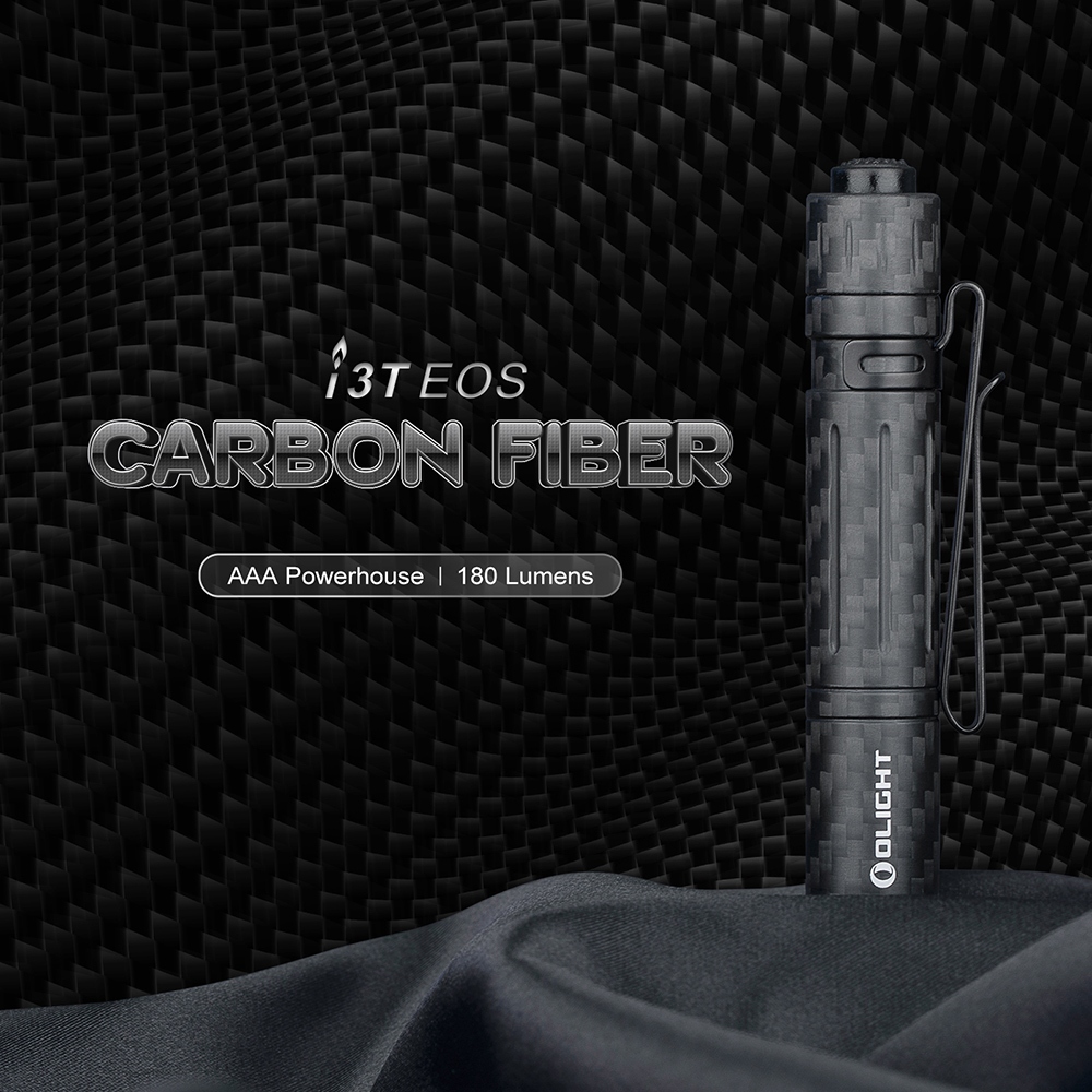 Olight i3T EOS Carbon Fiber ไฟฉายพกพาขนาดเล็ก วัสดุพิเศษ Carbon Fiber แท้