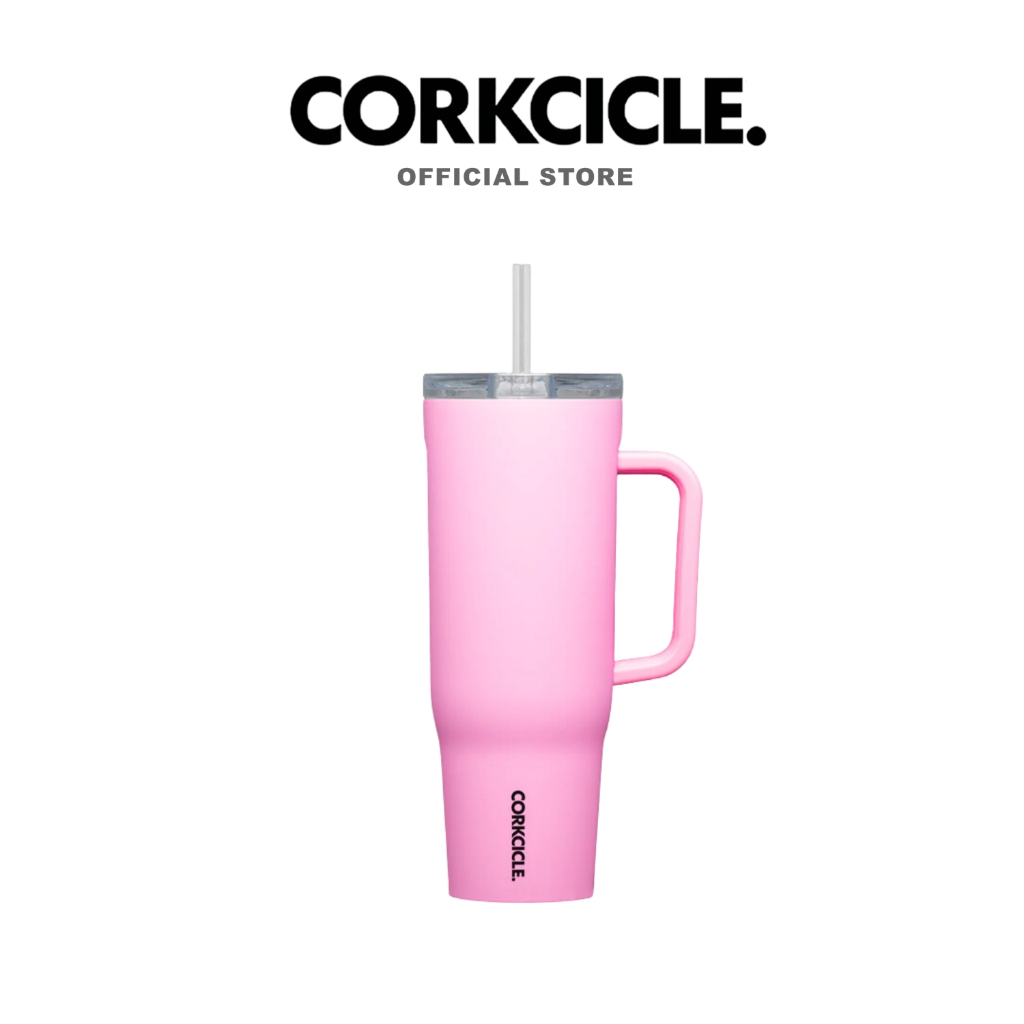 Corkcicle กระบอกน้ำ 40 oz (1.2 l) Cruiser Tumbler | Sun-Soaked Pink ชมพู | Keeps Cold เก็บเย็น 20hrs | แก้วพกพา