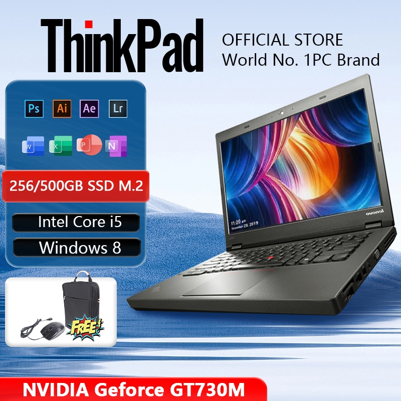โน๊ตบุ๊ค Lenovo ThinkPad T440P RAM 8GB / SSD 256GB+HDD 500GB /14”HD /USB-C/99% ใหม่ By IT MOC