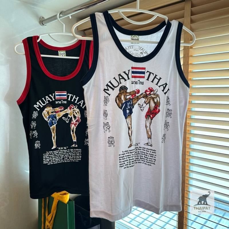 TP004 ส่งด่วน⚡️ เสื้อกล้าม มวยไทย เกรดส่งออก ผ้าดีสกรีนชัด Thai boxing t-shirt ✅ส่งไวจาก กทม.