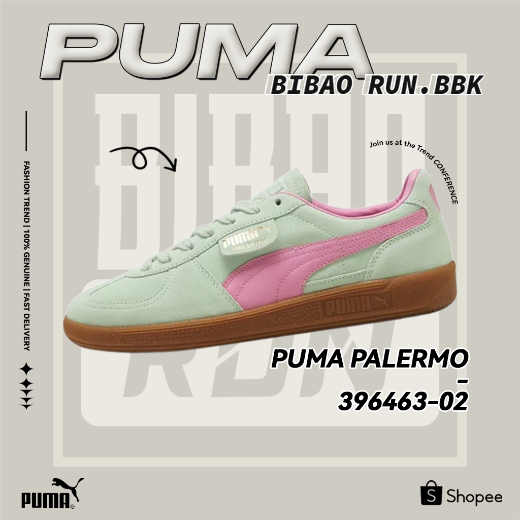 ของแท้ 100 % PUMA Palermo ใหม่ สวมใส่สบายและทนทานต่อการสึกหรอ 396463-02
