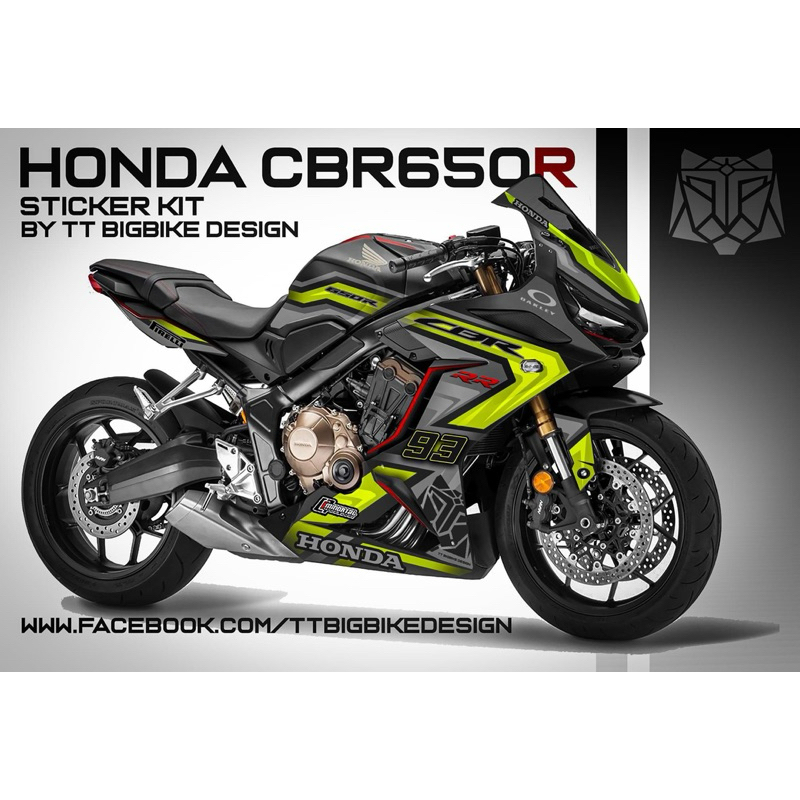 (Mr.AM) ชุดสติ๊กเกอร์ [เกรด Premium] Honda CBR650R (CBR RR)