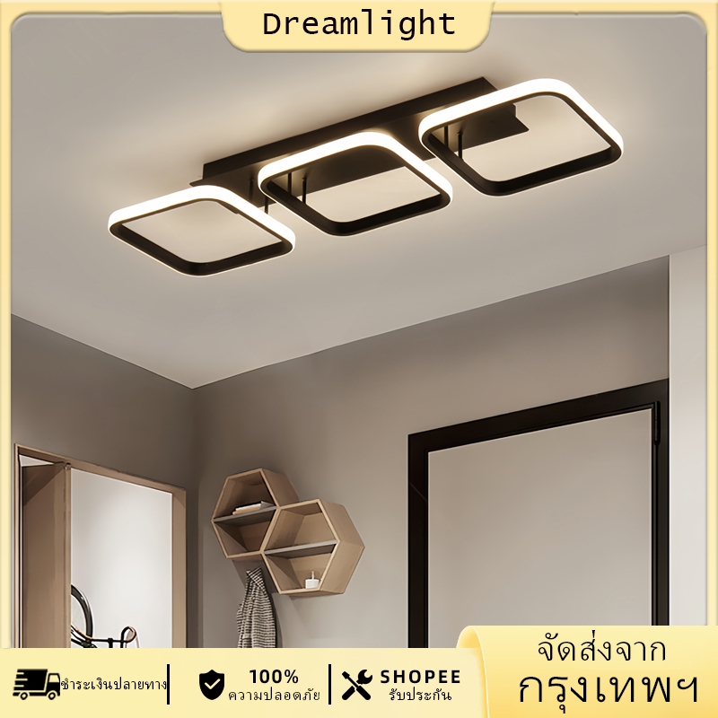 3สี ปรับได้ LED ตกแต่ง โคมไฟเพดาน เรียบง่าย บ้าน ห้องนอน ห้องนั่งเล่น ทางเข้า ระเบียง ทางเดิน โคมไฟเพดาน