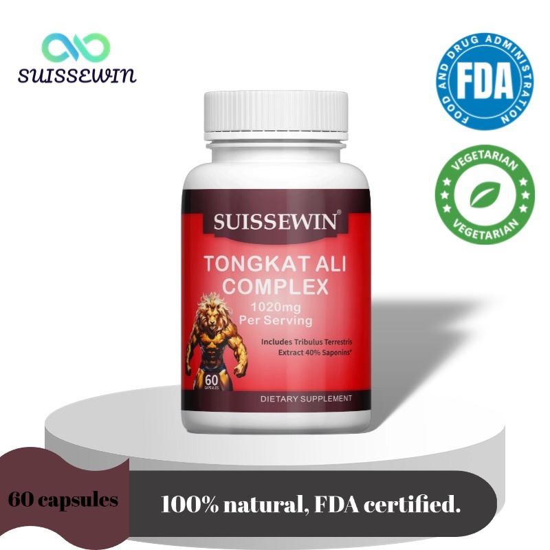 ตงกัตอาลี 1020 มก. เทสโทสเตอโรน [แคปซูล 60 เม็ด]Tongkat Ali 1020 mg Testosterone