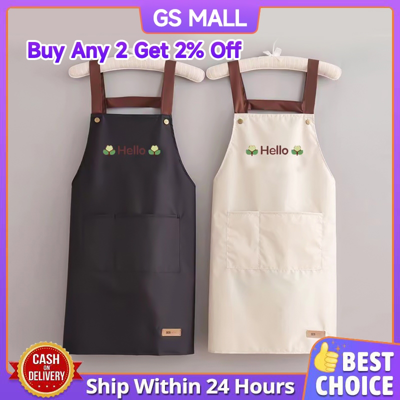 ผ้ากันเปื้อน สำหรับเข้าครัวทำอาหาร มีกระเป๋าหน้า ผ้ากันเปื้อน PVC กันน้ํามัน กันน้ํา ห้องครัว