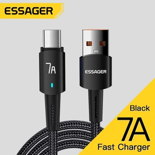 Essager 7A USB ไปยังประเภท C สายเคเบิล100W สายชาร์จเร็ว USB ชนิด C สายชาร์จสำหรับซัมซุงข้อมูล Xiaomi Huawei