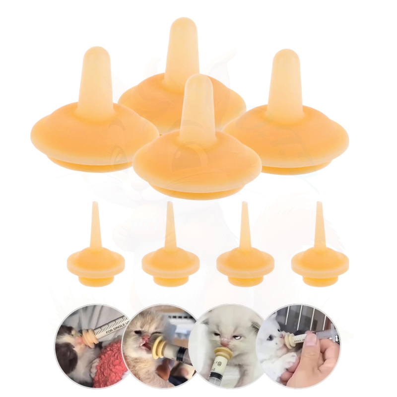 จุกนมแมวแรกเกิด จุกนมแมว จุกป้อนนมกระรอก จุกป้อนนมแมว ซิลิโคนนิ่ม จุกป้อนนมสัตว์เลี้ยง ลูกสุนัข แมว กระต่าย กระรอก