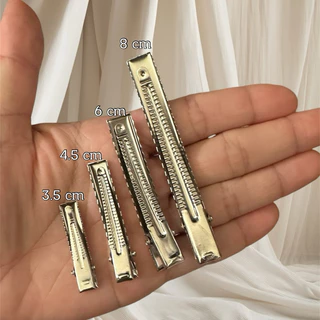 โครงกิ๊บปากเป็ดกิ๊บปากจระเข้ รุ่นหนา*สีเงิน* 3.2/4.1/5.5/6/8 cm.พร้อมส่ง✨🩷
