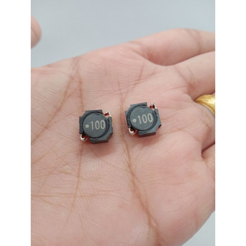 (แพ็ค3ตัว) L SMD 100(10UH) ขนาด 10×10×4mm. L 10uh-100 ชิปเหนี่ยวนำ SMD พร้อมส่ง