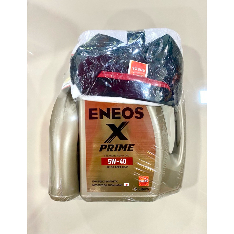 ENEOS X PRIME 5W-40 Premium Fully Synthetic นำเข้าจากประเทศญีปุ่น 5 ลิตร+เสื้อ