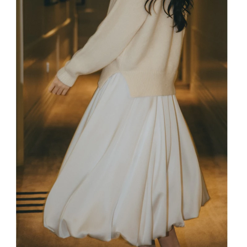 SATIN BALLOON SKIRTS กระโปรงผ้าซาติน ทรงบอลลูน แบบยาว งานดีมาก สวยหรูมากๆค่ะ