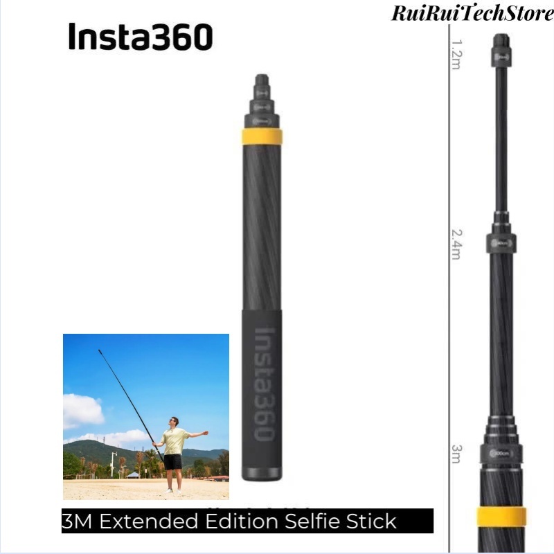 【New Arrival】Insta360 3M Extended Edition selfie stick รับประกันศูนย์ไทย 1 ปี Insta360 X4 /X3/Ace Pro/Ace/ONE RS