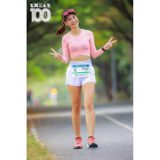 V-line เสื้อกันยูวีเอวลอย แขนยาว เสื้อครอปวิ่ง กันuv 99% เสื้อครอปกีฬา