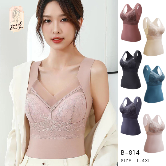 B-814 บราสายเดี่ยวไร้โครง เก็บทรง ถนอมทรง เสื้อในสายเดี่ยว