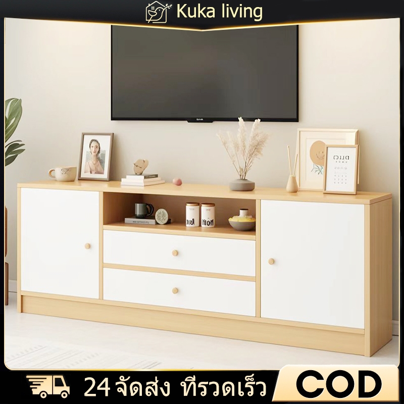 ชั้นวางทีวี120/140/CM ตู้วางทีวพร้อมลิ้นชัก 65/55/32นิ้วโต๊ะวางทีวี ตู้ทีวีแบบมุมตรง ไม้เนื้อแข็ง สไตล์ยูโรห