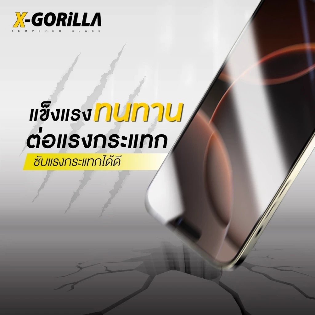 X-GORILLA ฟิล์มกันเสือกเต็มจอ3D PRIVACY (รับประกัน90วัน) For iPhone กรองฝุ่นในตัว กันรอยกันแตก thumbnail 6