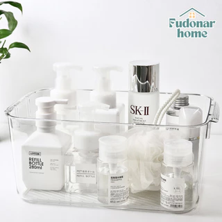 Fudonar กล่องเก็บของอะคริลิค กล่องใสใส่ของ พร้อมฝา หลายขนาด วางซ้อนได้