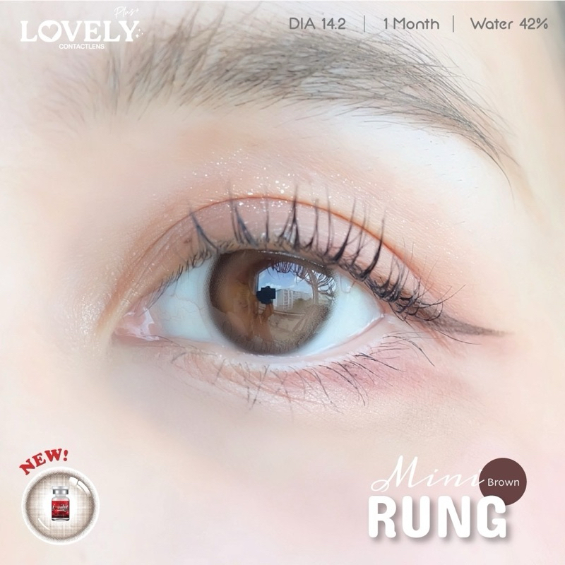 คอนแทคเลนส์ Mini Rung Gray / Brown (Lovely) ขนาดมินิ รูปที่ 8