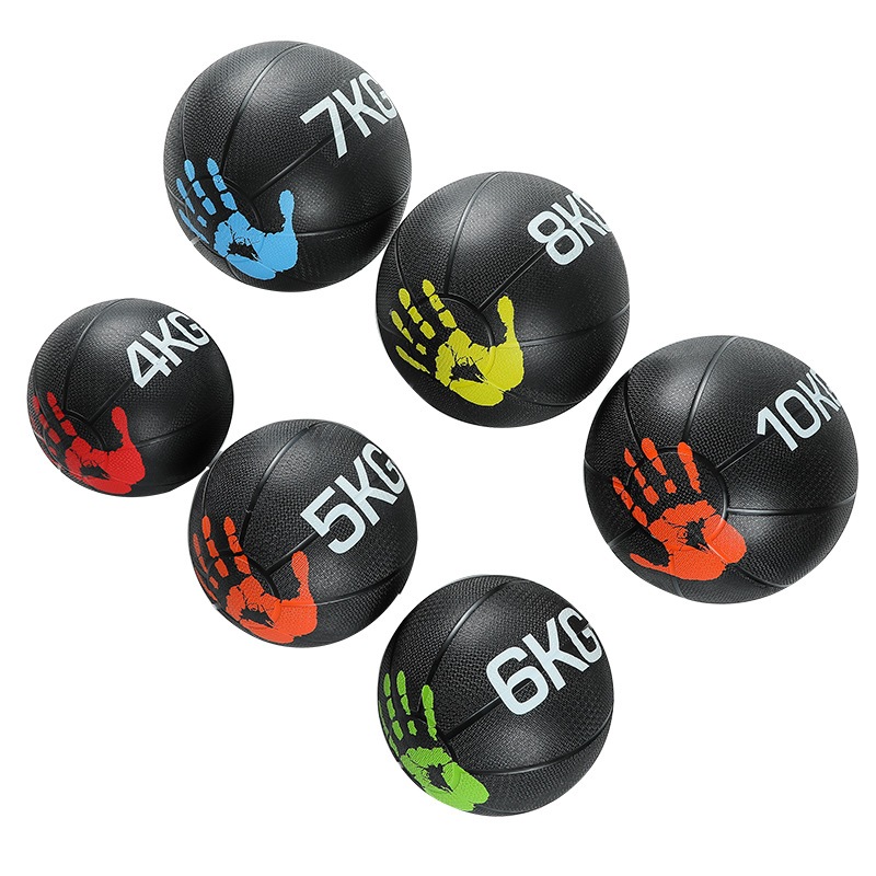 5kg บอลน้ำหนัก เมดิซีนบอล ลูกบอลน้ำหนัก Solid Gravity Ball Medicine Ball Non-elastic Wall Ball