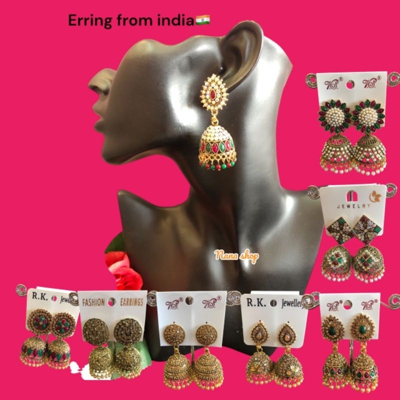 ✈️Erring form india ตุ้มหูอินเดียนำเข้ารุ่นใหม่ สินค้ามีมากมายหลายแบบ พร้องส่งในไทย