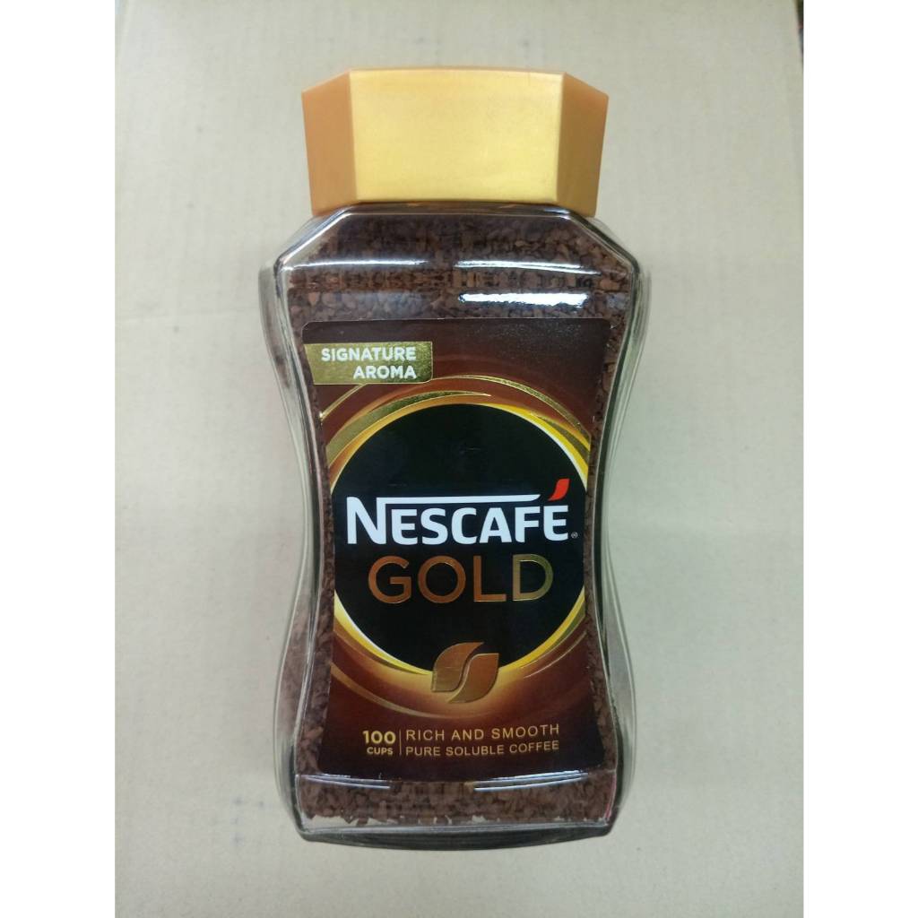 Nescafe Gold เนสกาแฟโกลด์ 200กรัม  signature aroma ขวดแก้ว