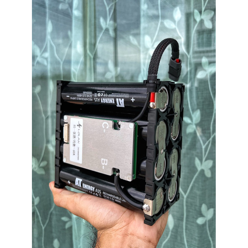 แบตเตอรี่ลิเทียมฟอตเฟต 8S 26.4V 15,000mA BMS 30/90A มีบาลานซ์พาสซีพ (จัดทรงได้)
