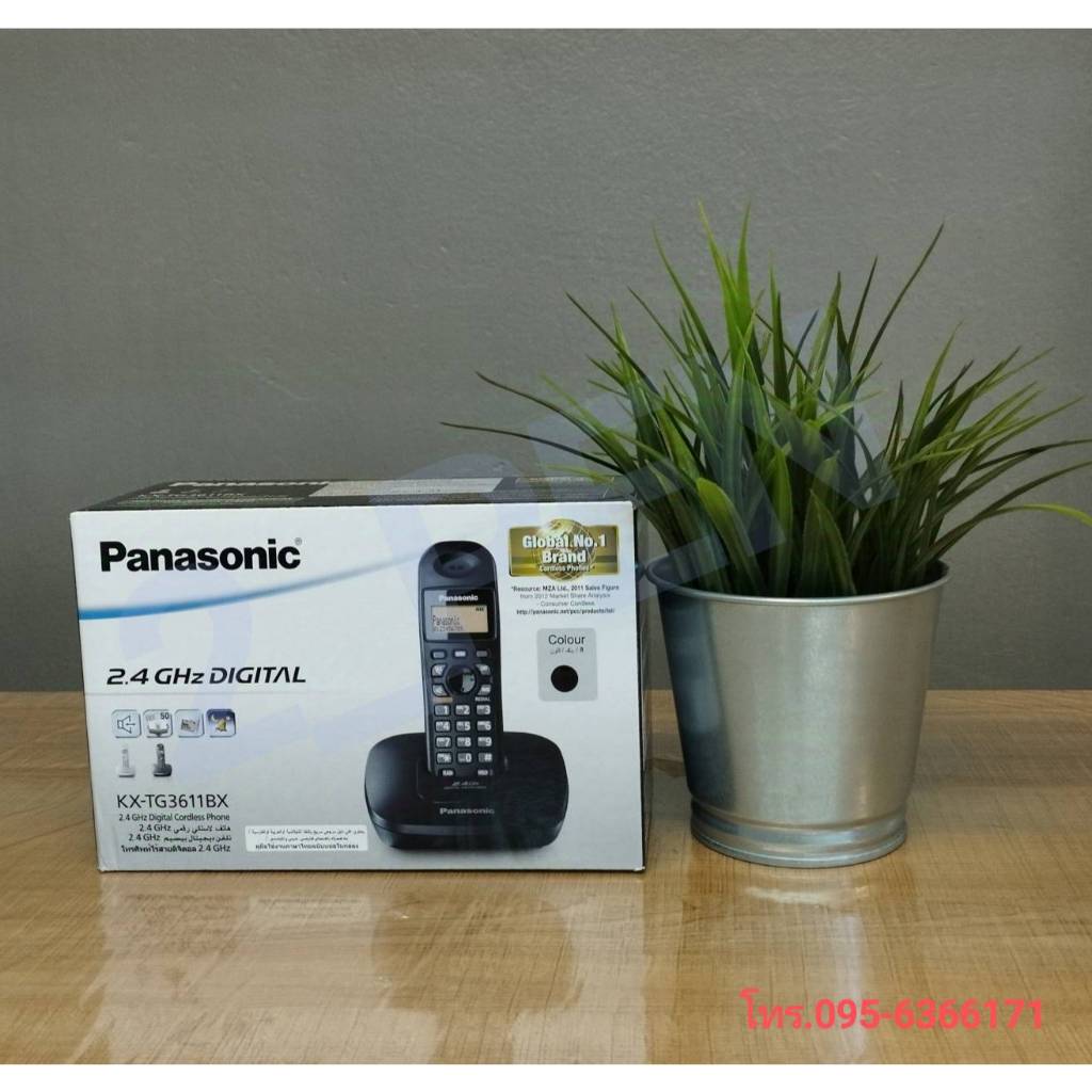 โทรศัพท์ไร้สาย สีดำ Panasonic KX-TG3611BXB