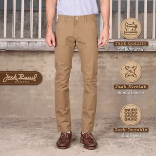JACK RUSSEL กางเกงชีโน่ ทรงกระบอกเล็ก Slim-Fit รุ่น J-315 กางเกงแจ็ครัสเซล