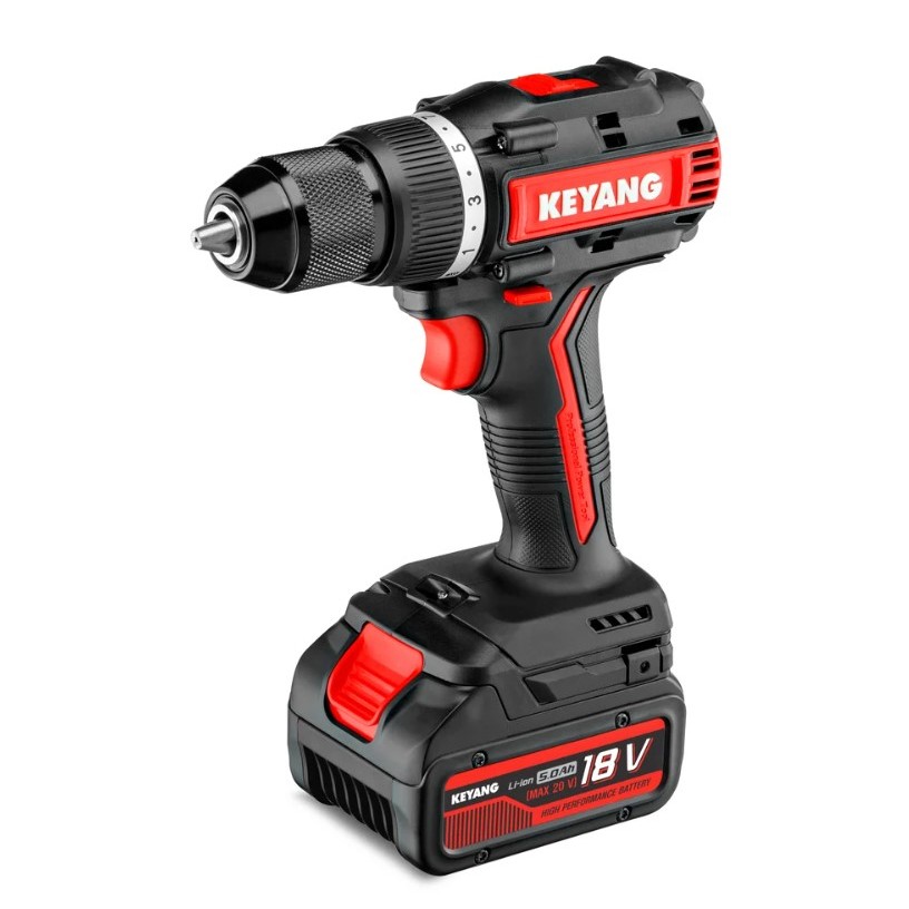 KEYANG DD20BLA-70C สว่านไร้สาย ปรับทอร์ท 70NM แบตเตอรี่ 18/20V แบตเตอรี่ 18V 5.0Ah 2 ก้อน เครื่องชาร