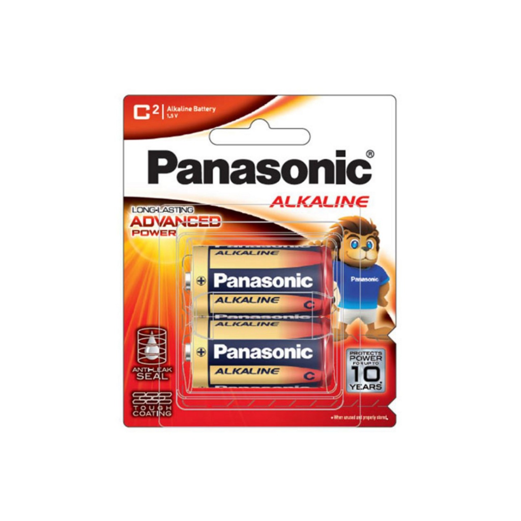 PANASONIC ถ่านอัลคาไลน์ รุ่น LR20T/2B D แพ็ค 2 ก้อน