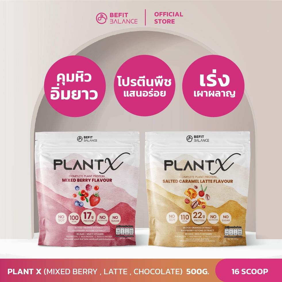 BeFitBalance Set 2 Plant X โปรตีนพืช3ชนิด โปรตีนสูง แคลต่ำ เพื่อหุ่นลีน คุมหิวอิ่มยาว เร่งเผาผลาญ No Soy ทดแทนมื้ออาหาร
