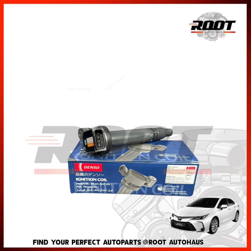 DENSO คอลย์จุดระเบิด TOYOTA CAMRY SIENTA AVANZA เครื่อง 1.5 / YARIS 1.2 GS450 เบอร์ 099700-3350