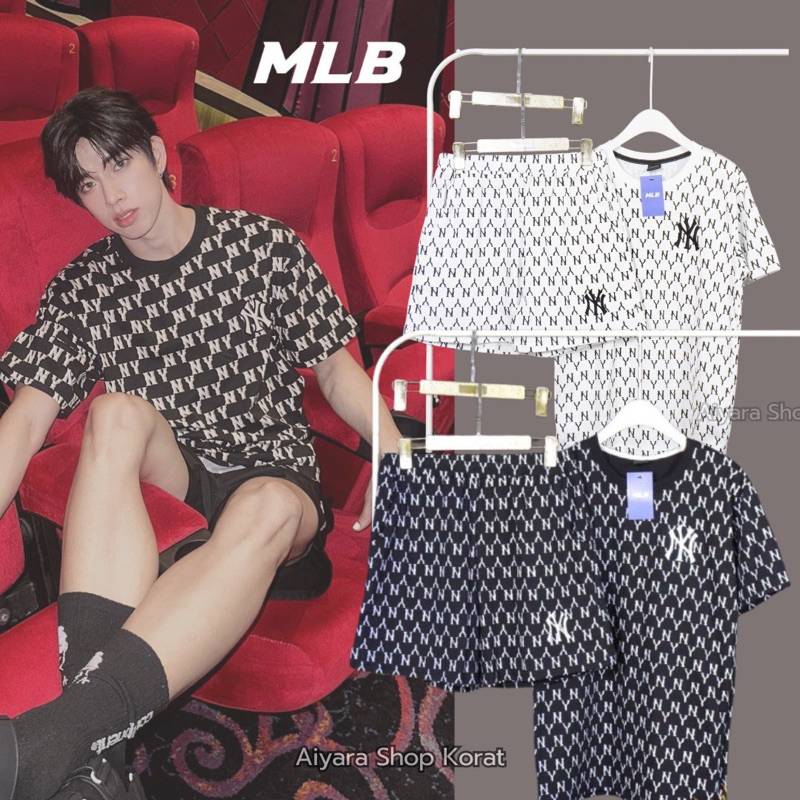 ชุดเซ็ท mlb / ชุดเซ็ท ny / ชุดเซ็ทเสื้อกางเกง / เสื้อoversize กางเกงเอวสม้อค