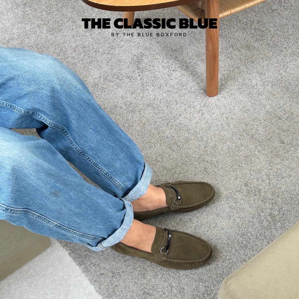 (สั่งผ่าน shopee video ลด30%) Classic blue - Tunis Hazel Loafer shoes รองเท้าหนังโลฟเฟอร์