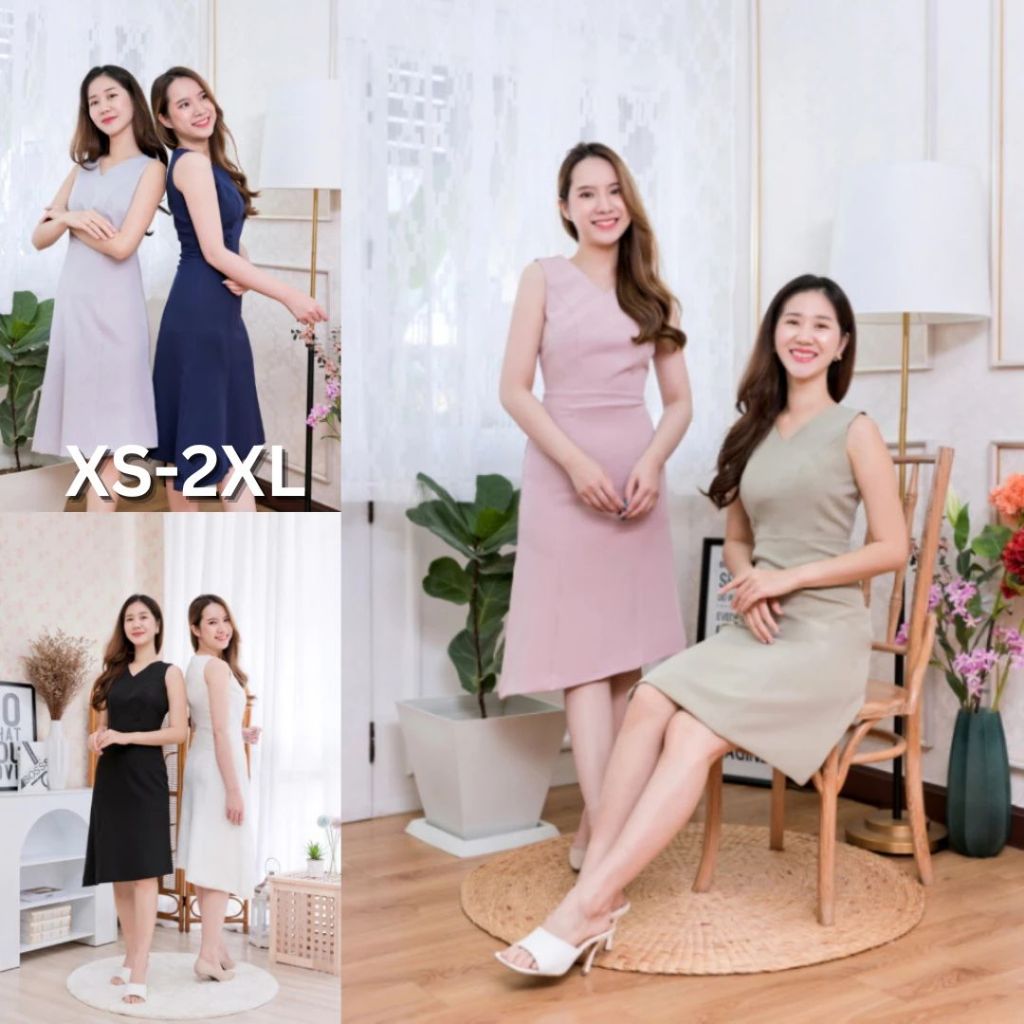 [โค้ด PINK50A ลด 50฿] เดรส PNK003 Penelope Dress มีทั้งหมด6สี เดรสสั้น เดรสยาว ชุดใส่เที่ยว ชุดออกงาน ชุดเพื่อนเจ้าสาว
