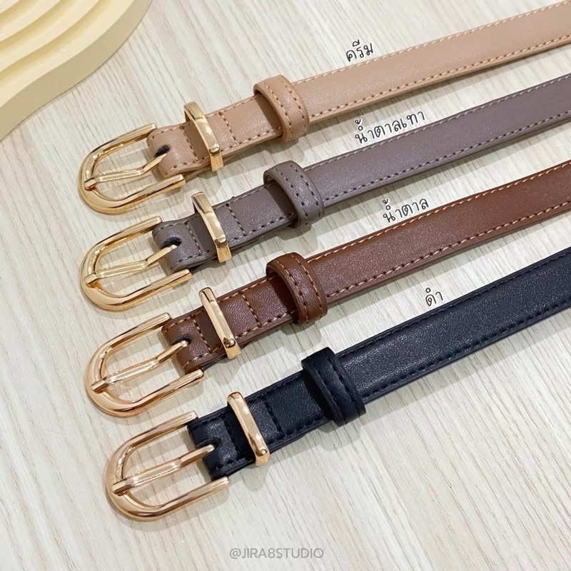 เข็มขัดหนังอะไหล่ทองพรีเมียม แมทช์ง่าย ใส่ได้หลายลุค ทนทาน