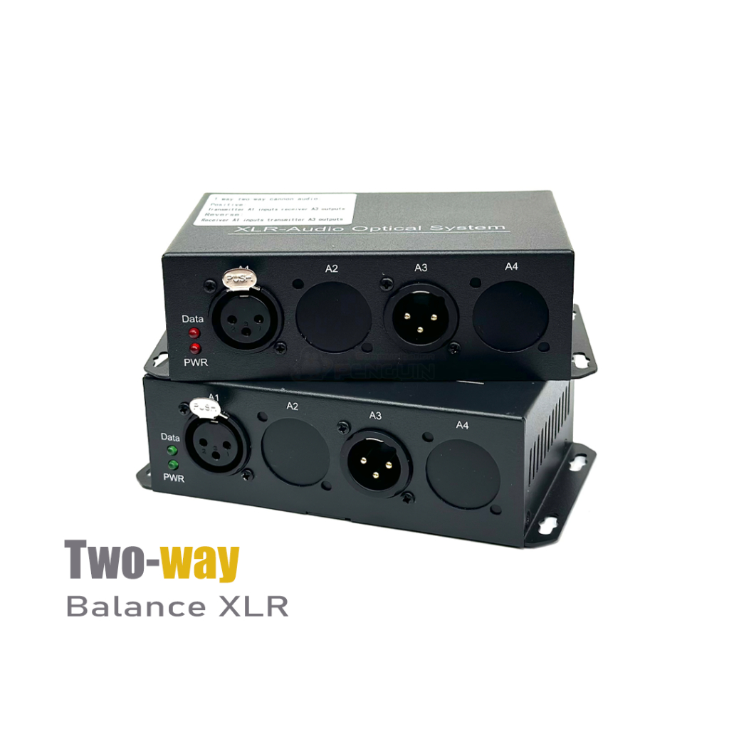 2-Way (XLR) Balanced Audio Fiber Optic Extender 1 ช่อง